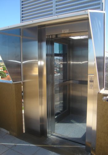 Cabine elevador panorâmico vidros laminados acabamentos personalizados Thor cabine envidraçada de elevador panorâmico com estrutura metálica e iluminação LED integrada